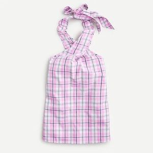 J. Crew Halter top in violet plaid